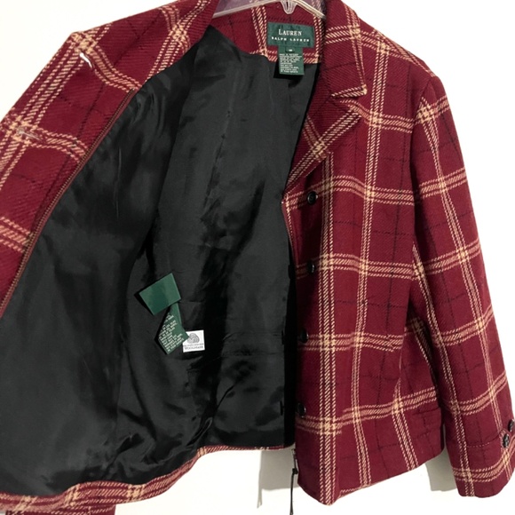 LRL Ralph Lauren Jacket Plaid Pockets Notch Lapel Jacket - Picture 4 of 16